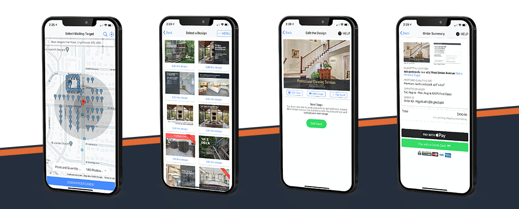 Neighborhood Postcards Direct Mail Service - Mobile App